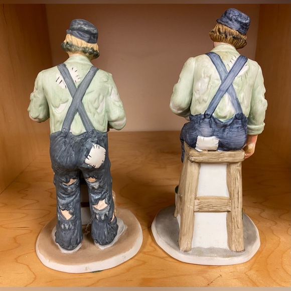 EMMETT KELLY JR CLOWN LARGE 2 FIGURINES HAND MEN COLLECTIBLE  SIGNED MUST SEE - Picture 3 of 5